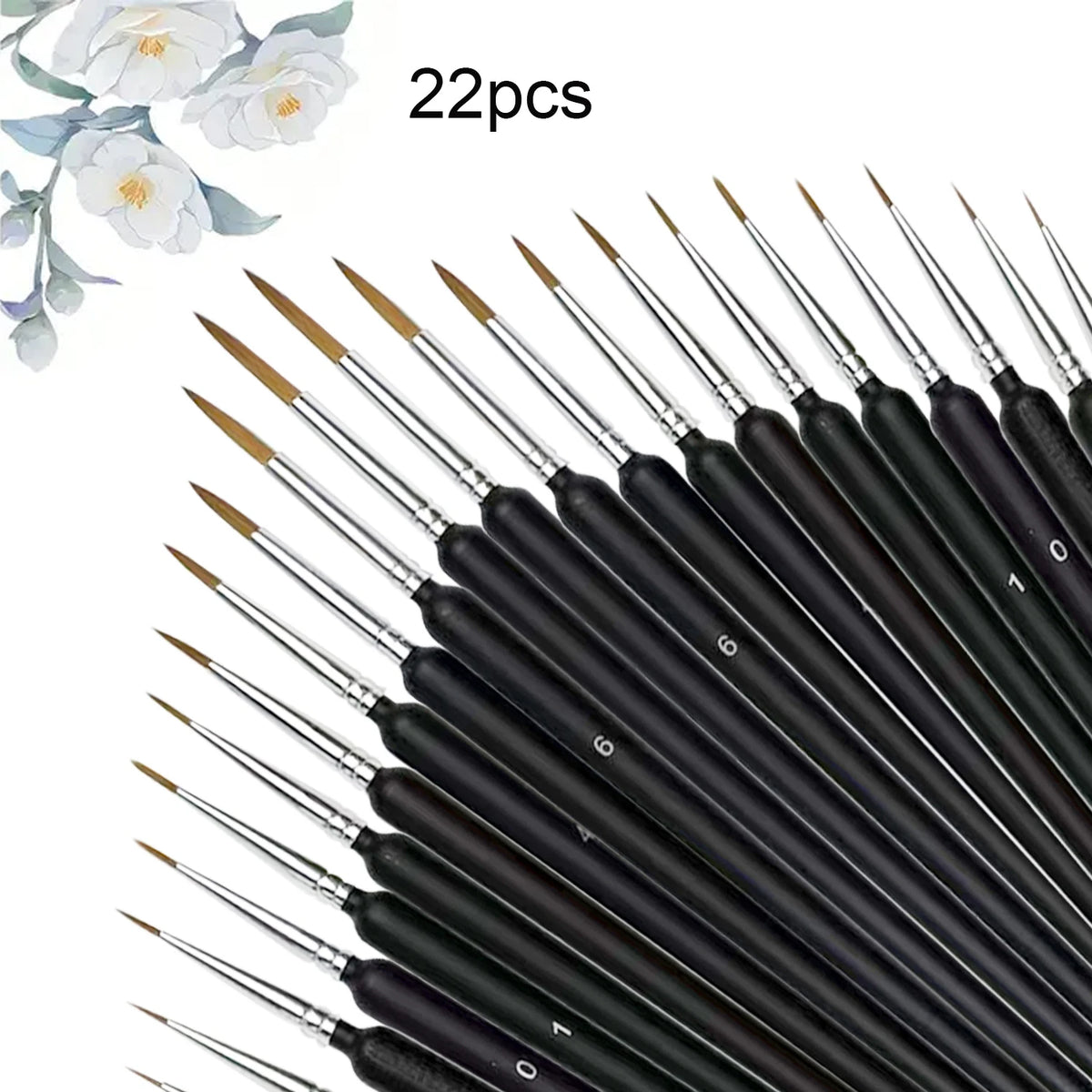 Miniature Paint Brush Set for Acrylic Watercolor Oil Painting - 11/22 Pcs