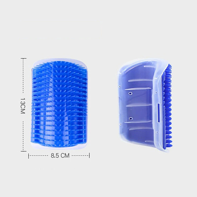 Cat Corner Scrubber Massager Brush for Grooming & Scratching – Pet Supplies