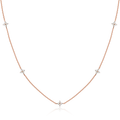 Knobspin Four-Leaf Clover Moissanite Necklace 2mm Lab Created Sterling Silver Jewelry