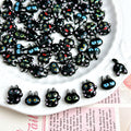 30PCS Kawaii Black Cat Resin Nail Charms Luminous Nail Art Decorations