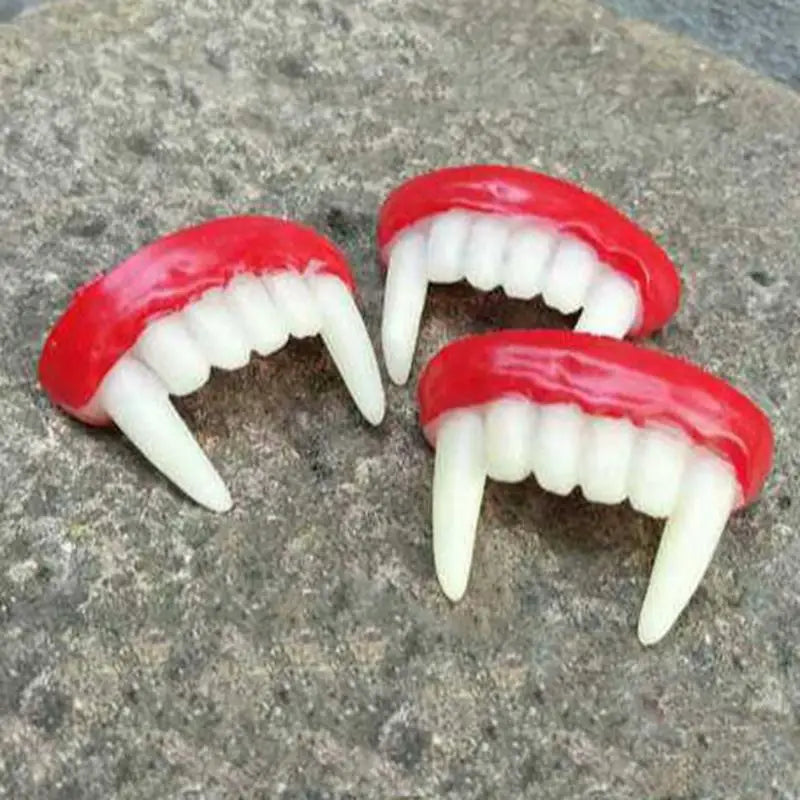 Halloween Vampire Dentures Ghost Prop Makeup Costume Accessory Set - Multiple Sizes