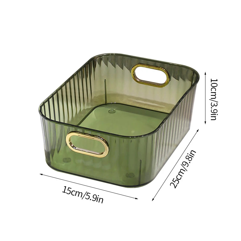 Rectangular Acrylic Cosmetic Storage Drawer Organizer - Stackable, Space Saving