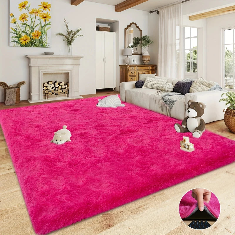 Luxury Plush Non-Slip Shaggy Rug for Living Room & Bedroom – Multiple Sizes