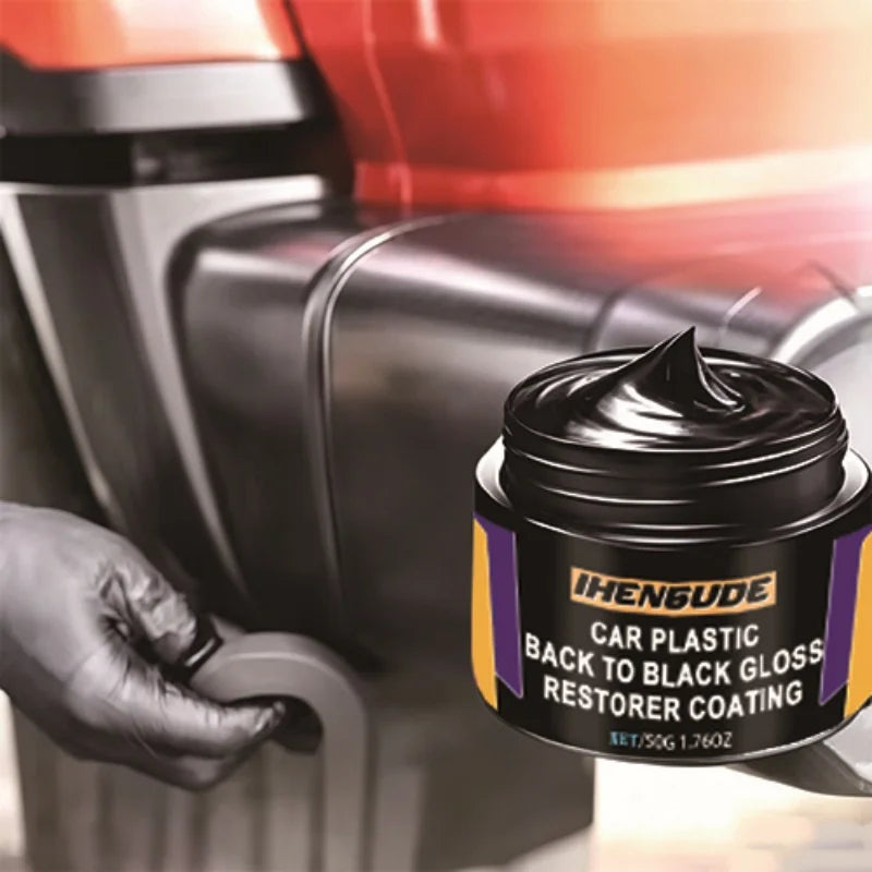 Crystal Clear Car Plastic Restorer for Interior & Exterior Panel Renovation Wax