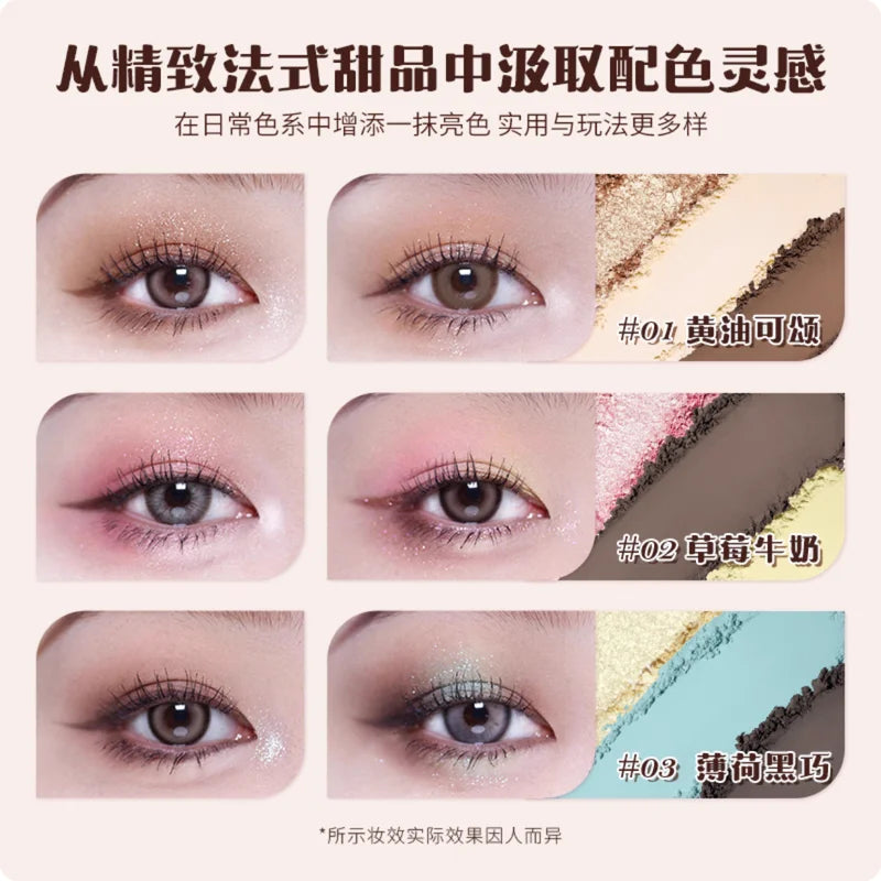 6-Color Eyeshadow Palette with Matte and Pearlescent Finishes for Natural Makeup