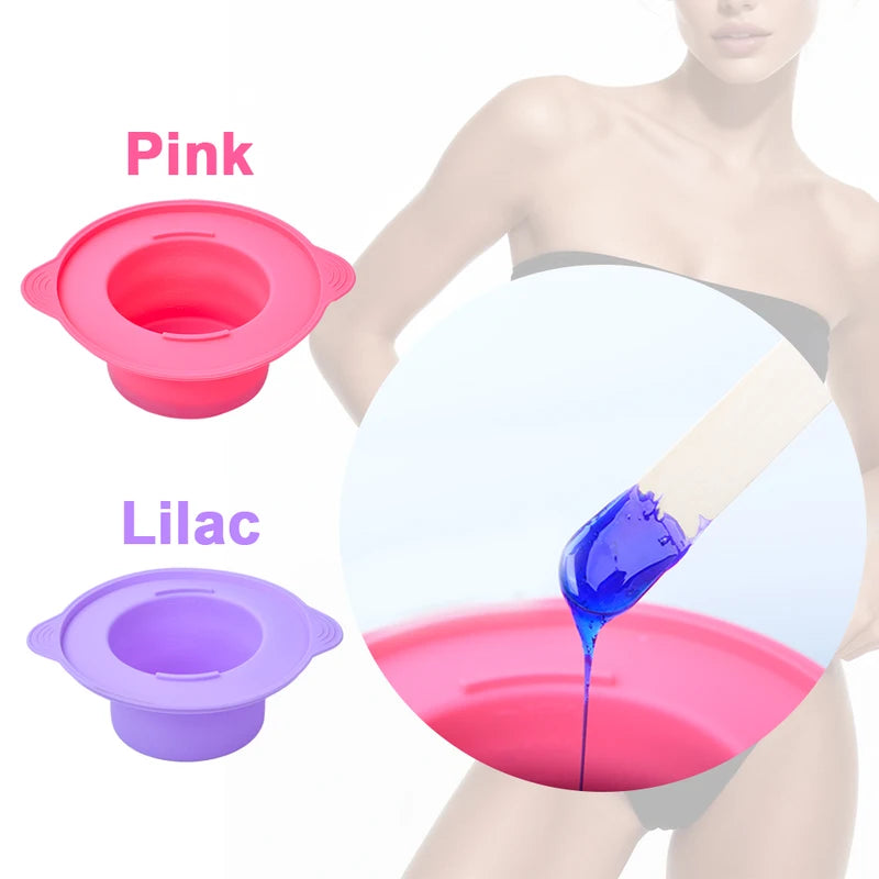 Reusable Silicone Wax Melting Pot for Hair Removal - Heat-Resistant, Non-Stick, Easy to Clean