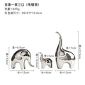 Silver Electroplated Ceramic Elephant Figurine Nordic Home Decor Gift