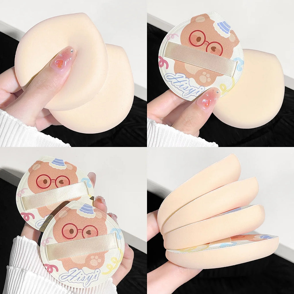Spectacled Bear Makeup Sponge Set - Wet & Dry Cosmetic Puff Kit