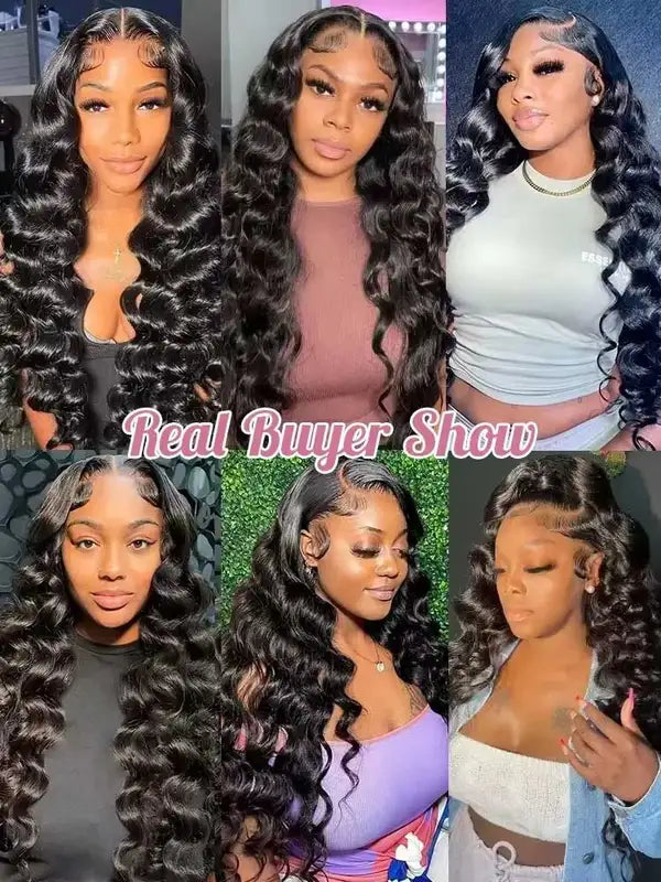 Deep Water Wave Lace Front Wigs for Women - Curly Human Hair, 26-32 Inches