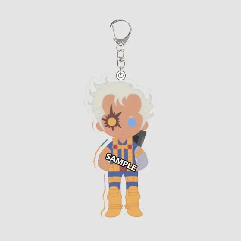 Anime Character Acrylic Keychain Set - Storm Iceman Cyclops Wolverine Nightcrawler Gambit 5cm Backpack Accessories Gift