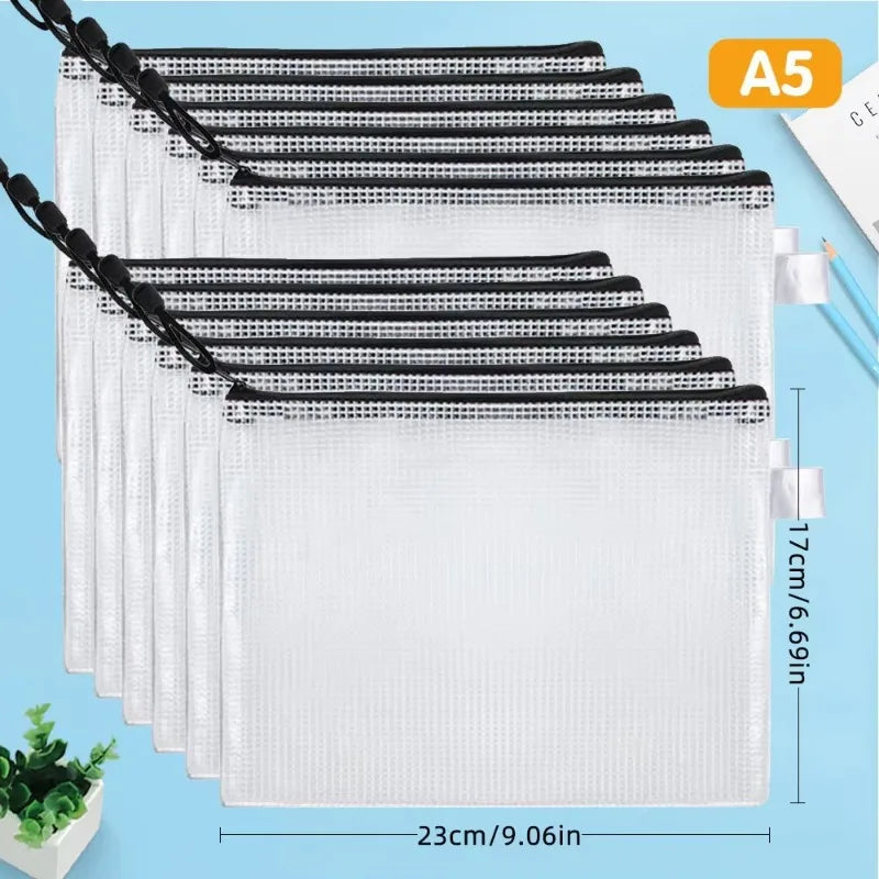 Large Capacity Zipper Folder for A4 A5 Documents - Office & School Storage Organizer