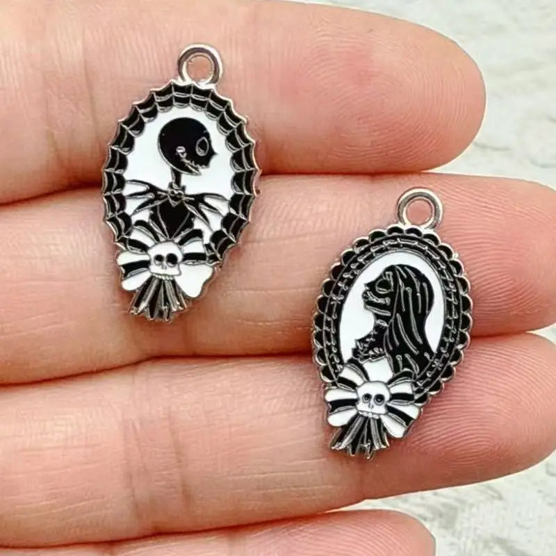 10pcs Halloween Ghost Enamel Charms for DIY Jewelry Making Accessories