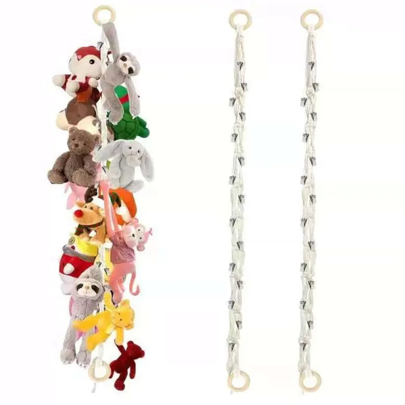 200cm Handmade Woven Hanging Rope with Clips for Photo & Home Decor