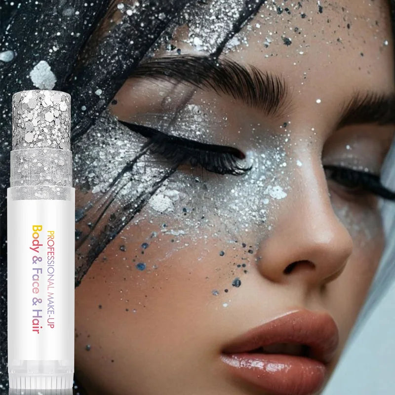 Body Glitter for Face & Body, Long-Lasting Non-Greasy Makeup, Halloween Party Essentials