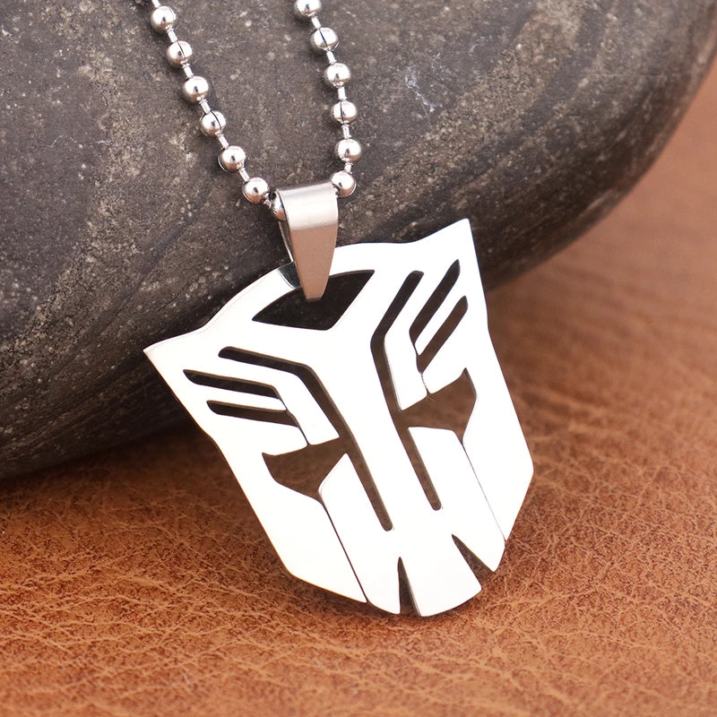 Autobots Pendant Necklace - Optimus Prime Decepticon Logo Men’s Jewelry Gift