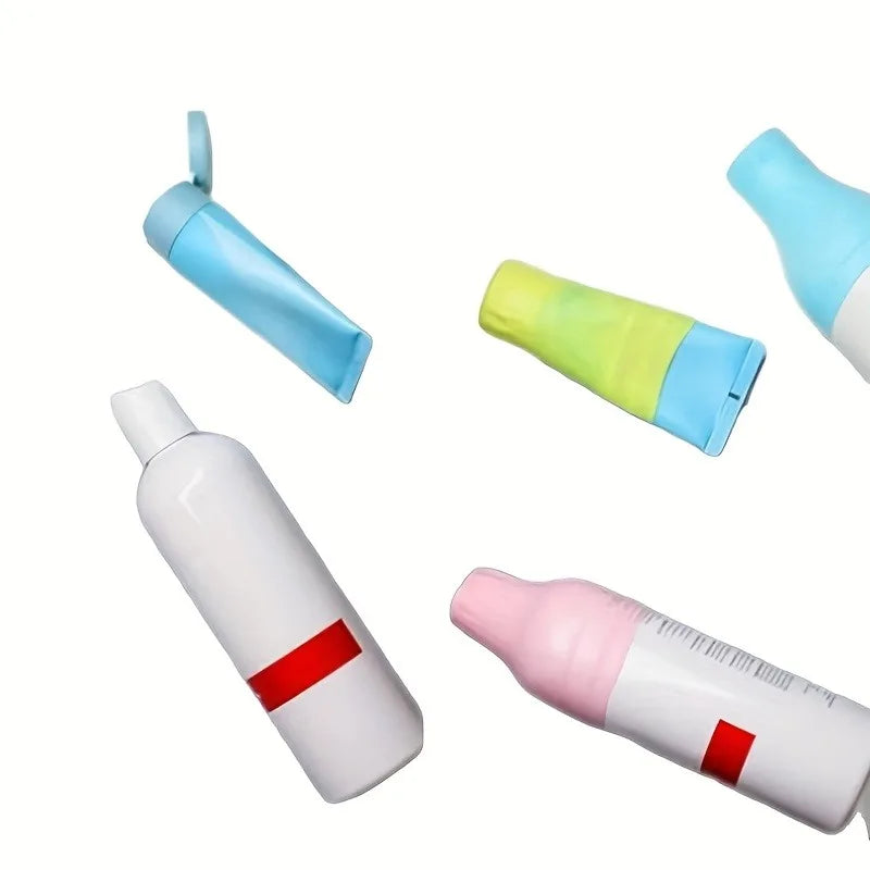 Silicone Travel Bottle Covers 4-Pack - Leakproof, Reusable Toiletry Accessories