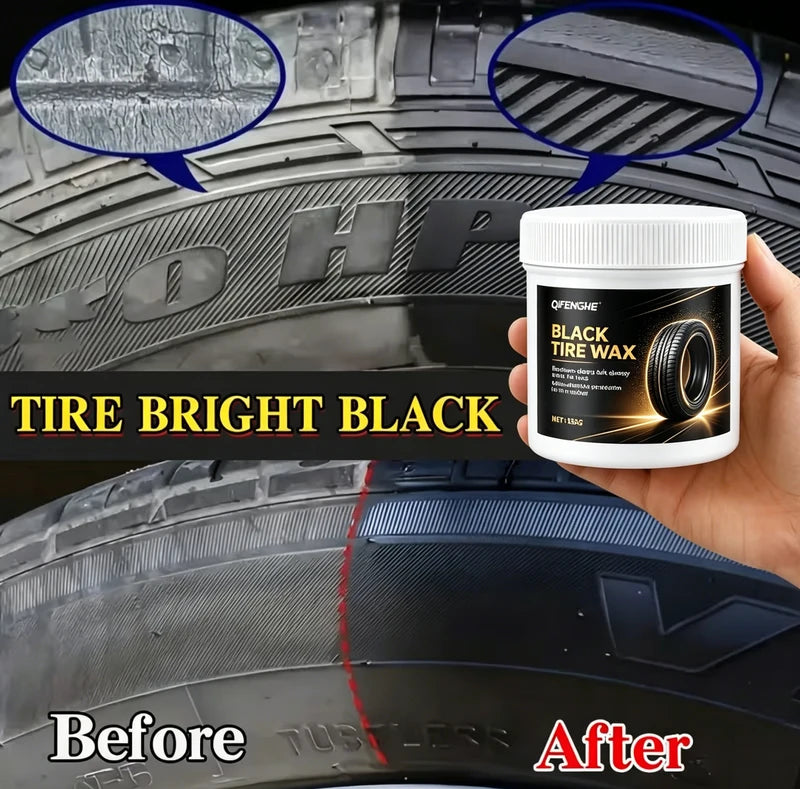 Car Tire Wax Paste 150g Black Tire Renovation Gloss Protectant Deep Black