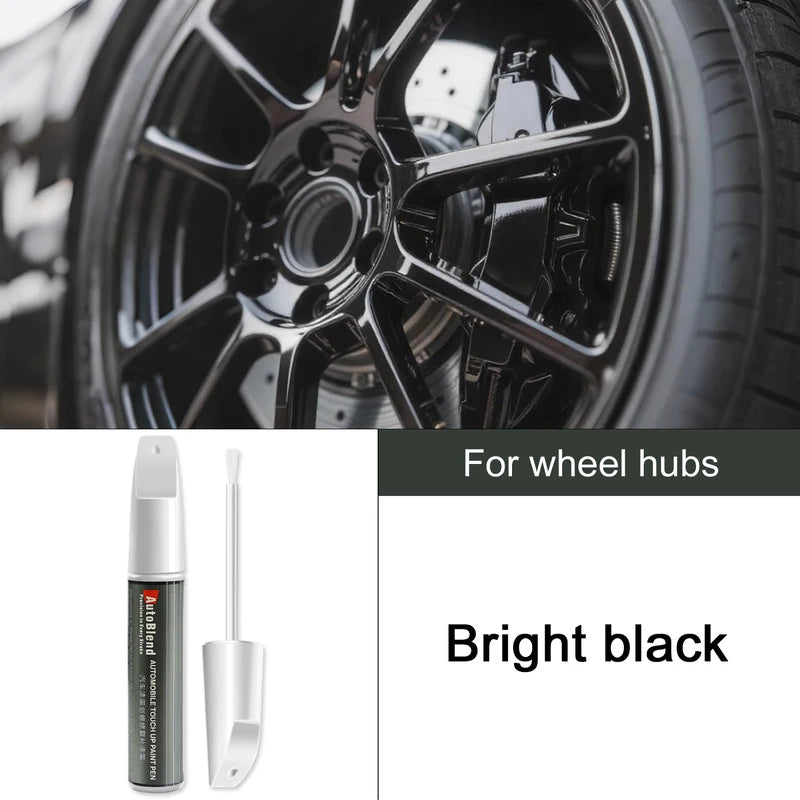 Car Wheel Repair Pen for Scratch Removal & Paint Touch-Up - Matte Black Silver Glossy Black