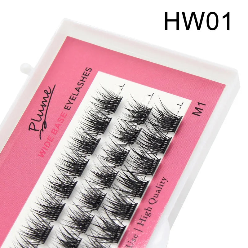 DIY 3D Eyelash Extensions Kit - Natural Soft Mink Cluster Lashes with Variants