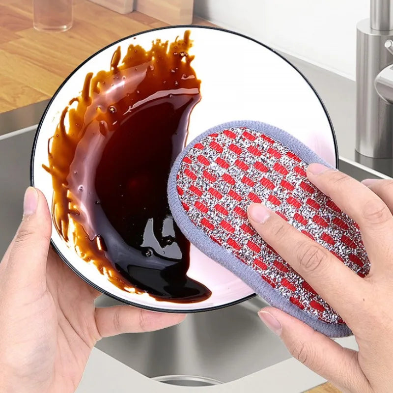 Double-Sided Dishwashing Sponge Set - Multi-Purpose Kitchen Scrubbing Pads