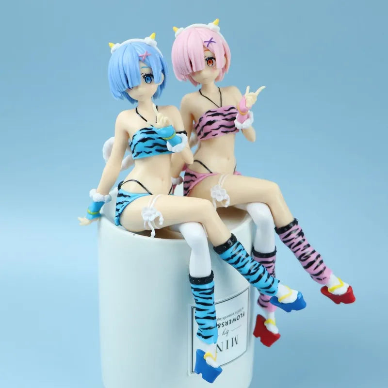 Anime Girl PVC Action Figure Pajamas Set - Sitting Posture, Collectible Toy