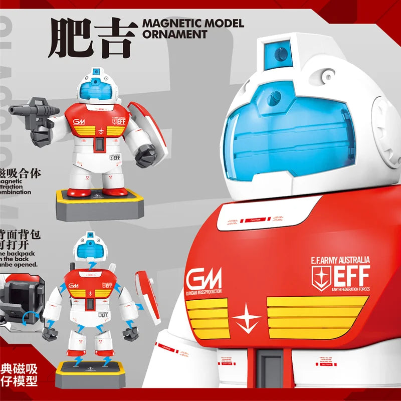 Magnetic Assembly Model Kit - Chubby GM Zaku Action Figure Gift for Kids