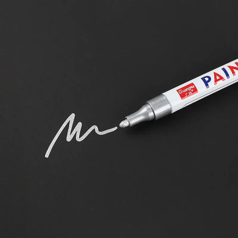 12-Pack Waterproof Permanent Paint Markers for Tires and Metal - Quick Dry & Vibrant Colors