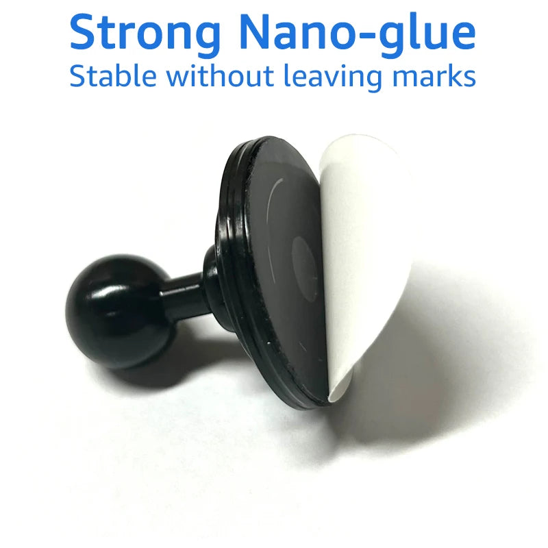 Car Dashboard Phone Holder with 17mm Ball Head Aluminum Alloy Base GPS Mount