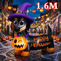 Inflatable Halloween Pumpkin Puppy Ornament with LED for Garden Yard Outdoor Decoration