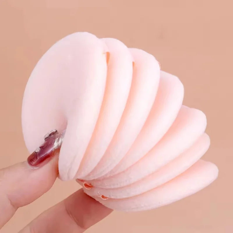 Soft Velvet Makeup Sponge Set - Double-Sided Face Powder Puffs for Wet & Dry Makeup