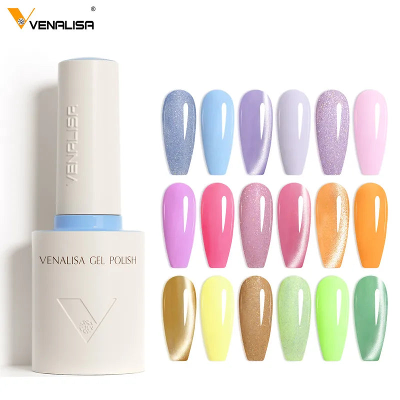 V6 Venalisa 10ml HEMA and TPO Free Nail Gel Polish - Ultra Cat Eye Effect, Semi-Permanent, Soak Off UV & LED Varnish