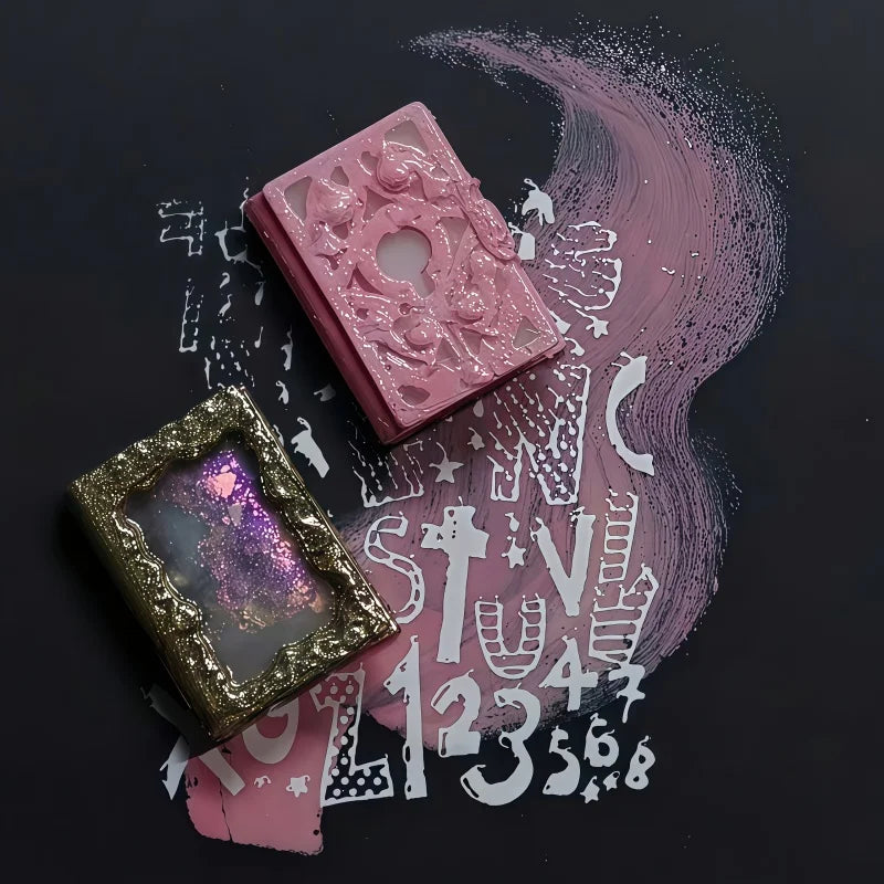 3D Nail Silicone Mold for Gothic Vintage Spell Book Nail Art Charms