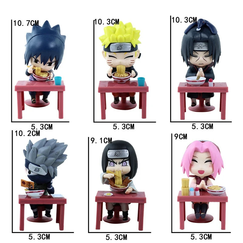 Anime Action Figures - Naruto Sasuke Kakashi PVC Miniatures, Series Blind Box Gift