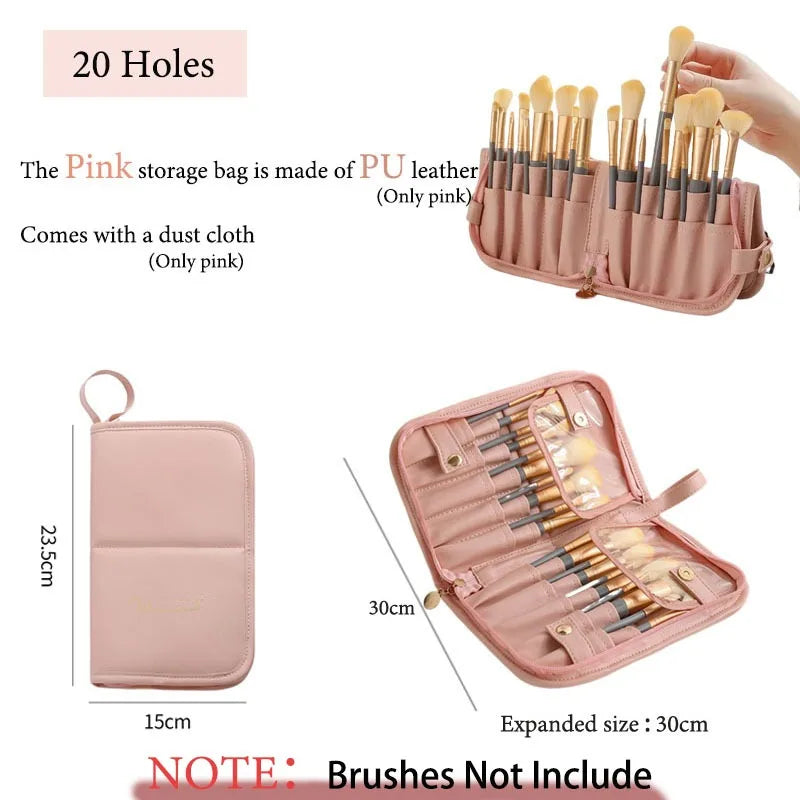 Multifunctional Makeup Brush Storage Bag Waterproof Cosmetic Organizer Travel Case