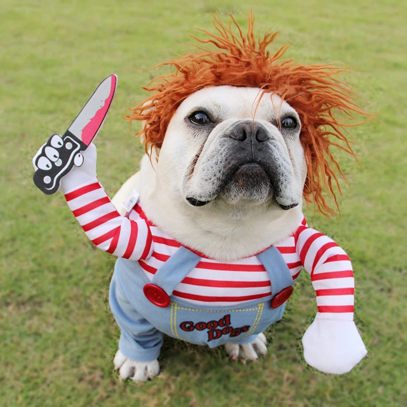 Halloween Dog Costume Set for Medium & Large Dogs - Funny Pet Clothes & Cosplay Apparel