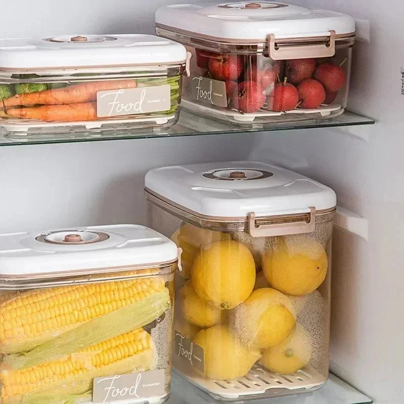 Large Capacity Food Vacuum Storage Container with Pump - Sealed Kitchen Fresh-Keeping Box