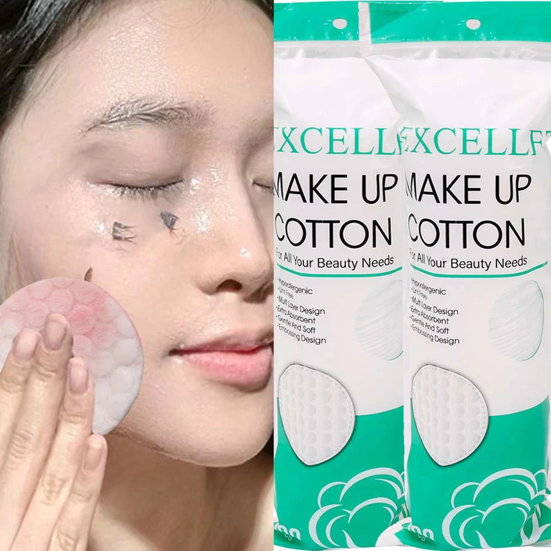 Disposable Cotton Pads for Makeup Removal and Skin Care - 200pcs, Soft & Gentle