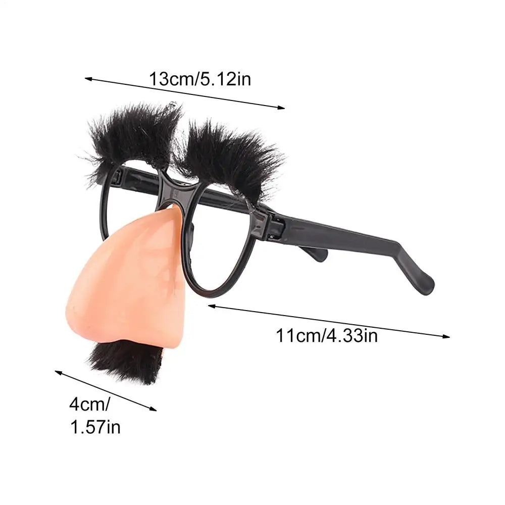 Funny Big Nose Glasses with Eyebrows and Mustache - Halloween Party Photo Props