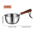 Stainless Steel Wax Melting Pot with Wooden Handle for Candle, Soap, Chocolate, and Hot Beverages