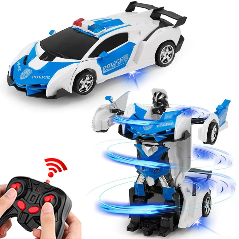 Remote Control RC Car 2-in-1 Transformation Robot Sports Vehicle Kids Toy Gift