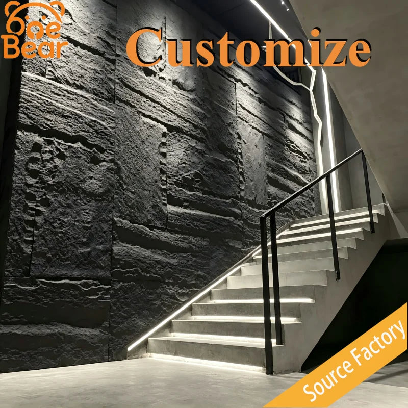 Industrial Faux Rock Texture Wallpaper for Accent Walls - Retro Cement Finish