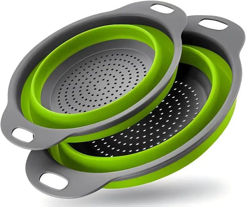 Single-Piece Collapsible Silicone Strainer - Multi-Purpose Kitchen Colander