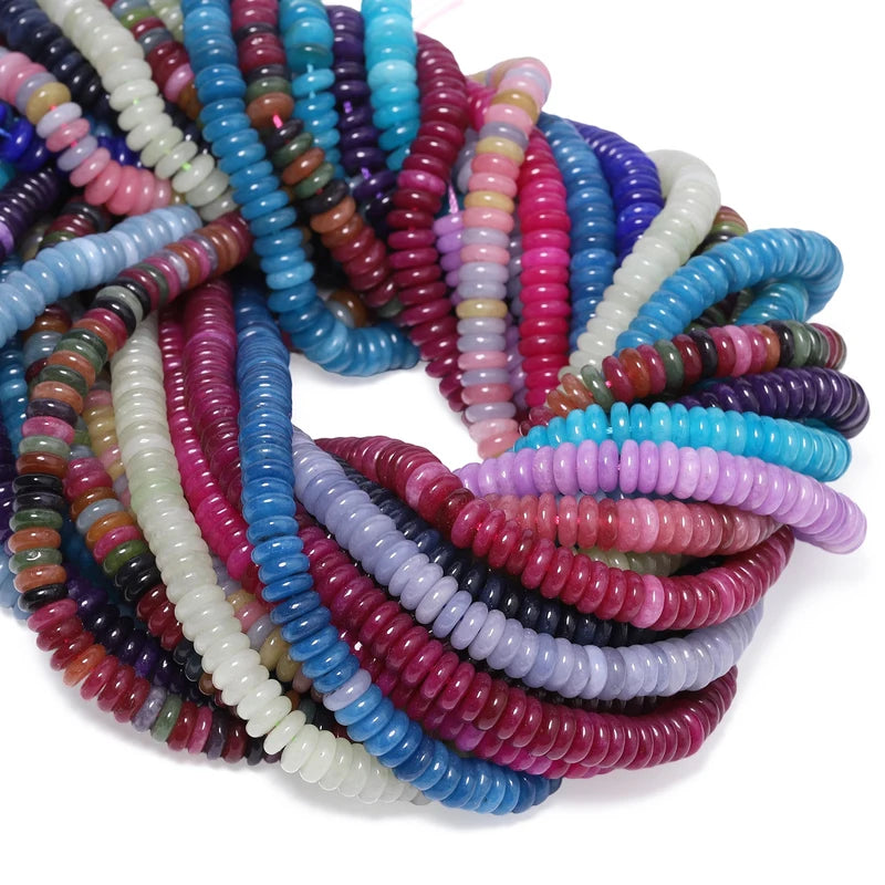 6x2mm Multi-Color Tourmaline Apatite Amethyst Garnet Jade Bead Set for Jewelry Making