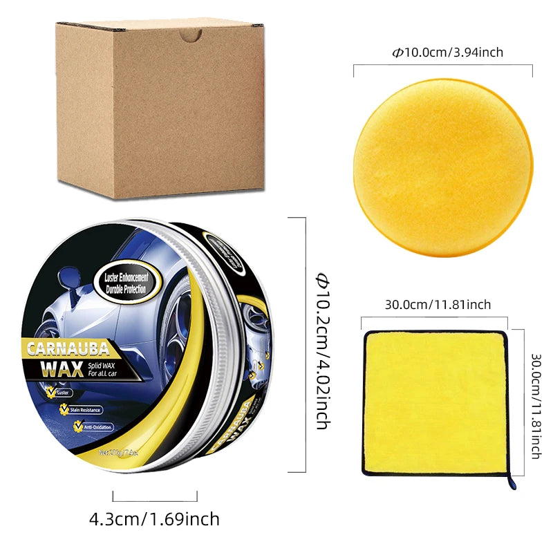 Car Wax Crystal Plating Set Waterproof Glossy Paint Coating for Vehicle Protection