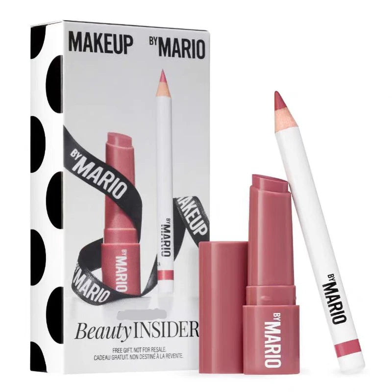 3-Piece Lip Makeup Set with Mirror - Lip Liner and Lip Serum Balm