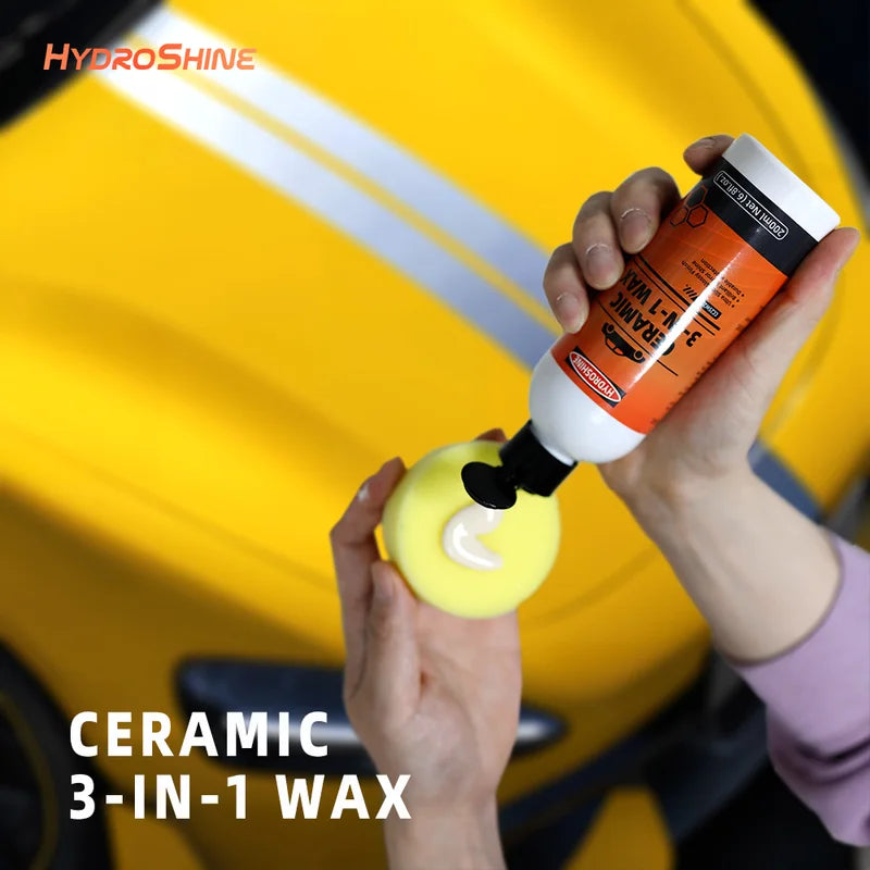 Ceramic 3-in-1 Car Wax - Scratch & Swirl Mark Remover, Protective Paint Care