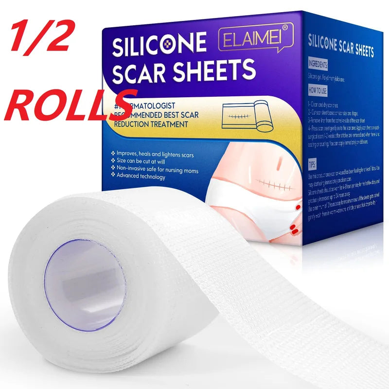 Reusable Silicone Scar Sheets Self-Adhesive Skin Care Tape 4cm x 300cm