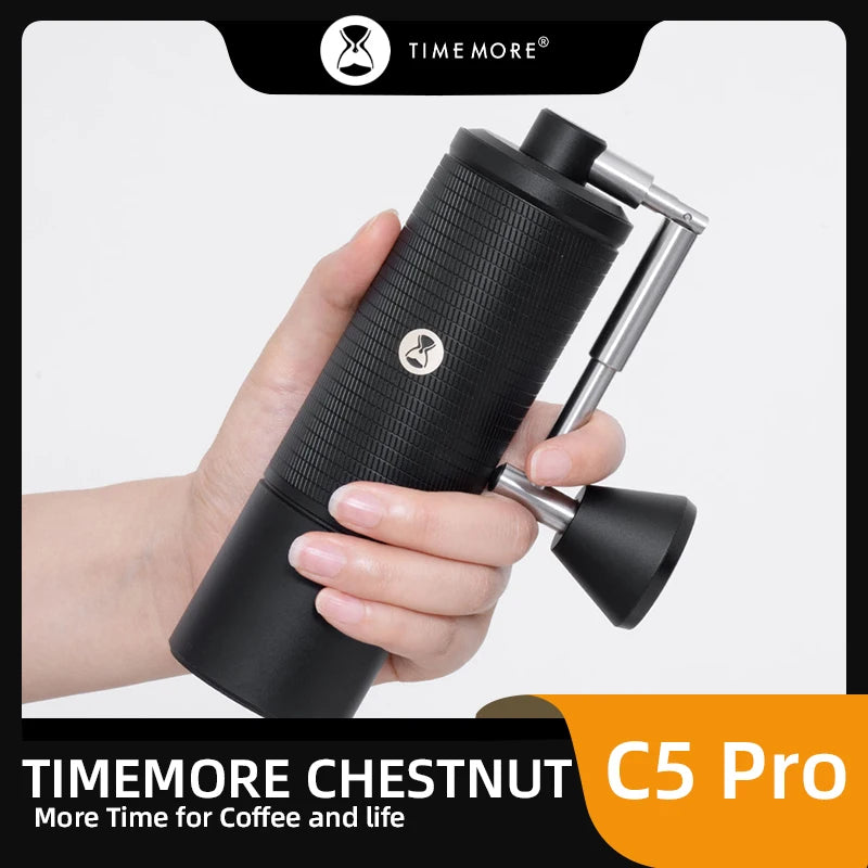 Manual Coffee Grinder for Espresso and Pour-Over, Adjustable Steel Burr, Portable