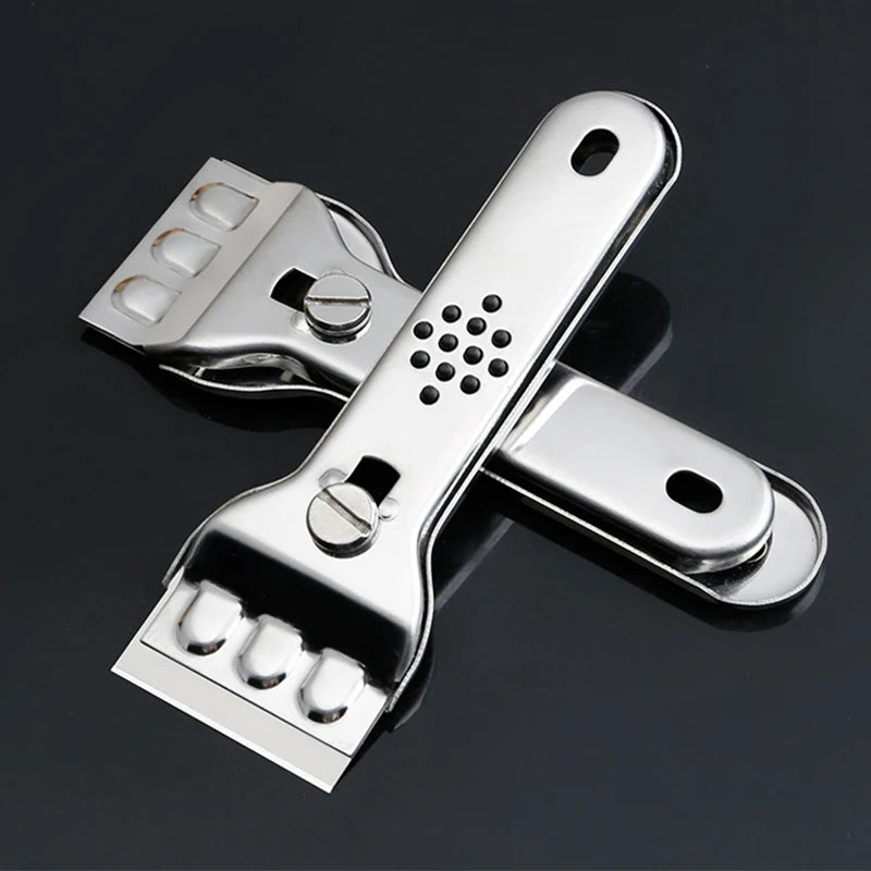 Stainless Steel Paint Scraper Tool with Replaceable Blades for Kitchen Glass Tile