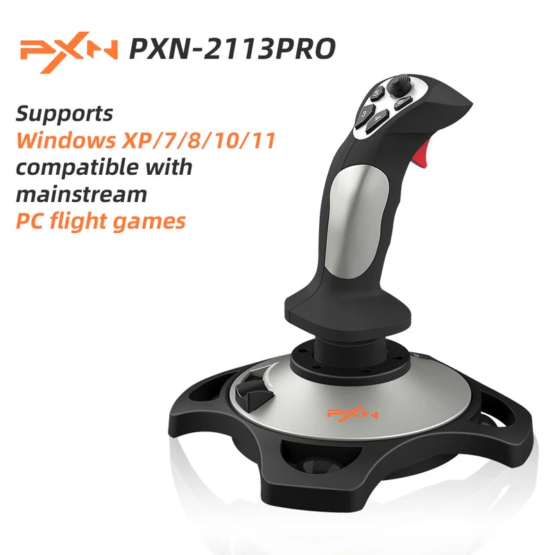 Simulated Flight Controller with Vibration for PC Gaming - PXN-2113 PRO